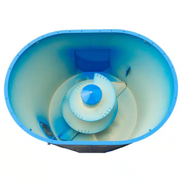 Patz 800 Series Stationary TMR Mixer top inside view.