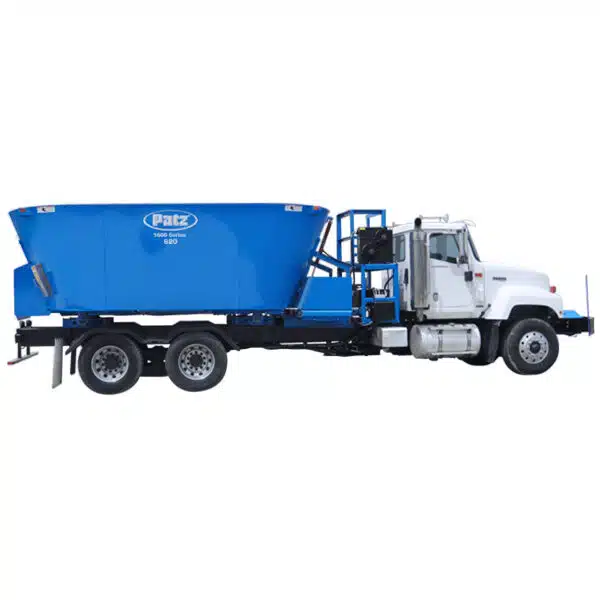 PATZ Truck Mounted Vertical TMR Mixer 1600 Series side view.