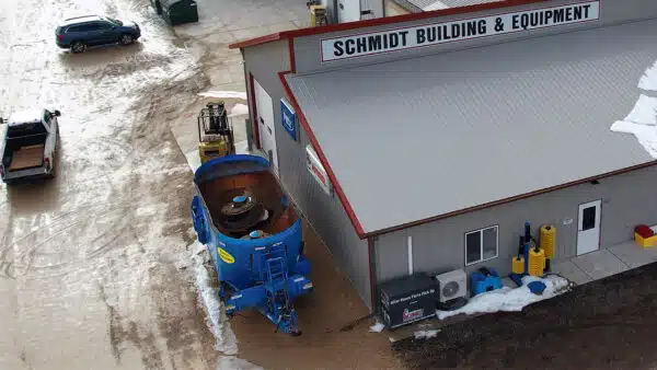 Used PATZ 950 Trailer Mixer, 2400 Series II drone view in Forest Junction, WI 54123