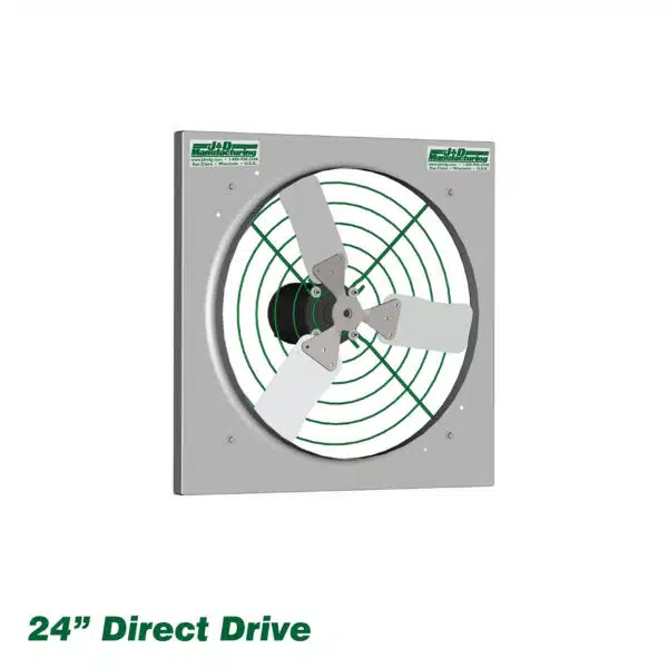 J and D Manufacturing 24 inch panel fan (direct drive) model.