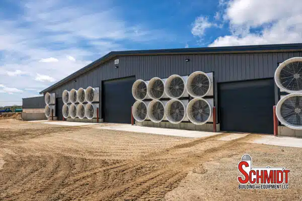 Exhaust fans at Sheridan Flats Dairy in Waupaca, WI.