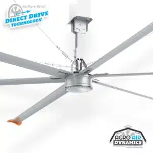 Agro Air Dynamics HVLS ceiling fan.