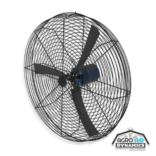 Recirculating barn basket fans for sale. Black colored fan.